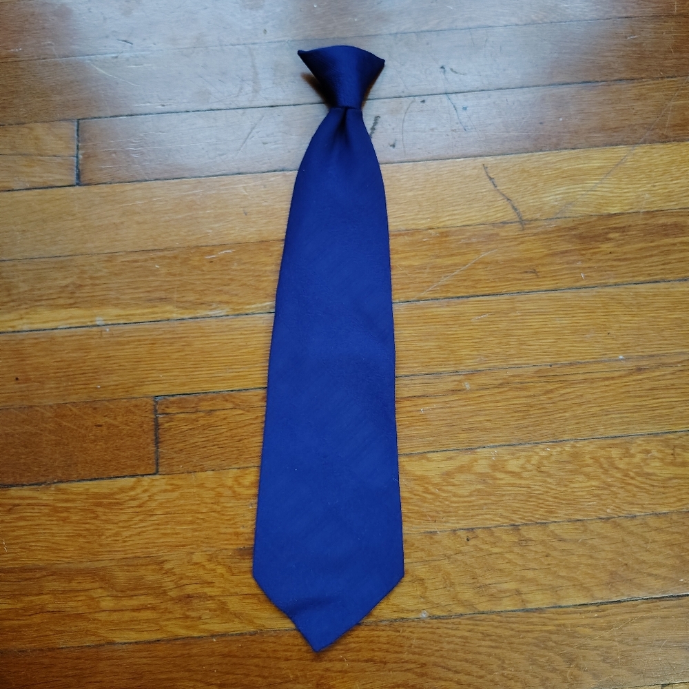70s Vintage Snapper Royal Purple Clip On Tie Deadstock NWT Original Tag Necktie